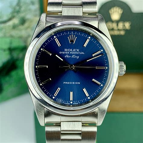 blue dial rolex air king 14000|Rolex Air-King watch price.